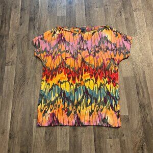 Wet Seal Rainbow Oversized Tunic Blouse Size Small